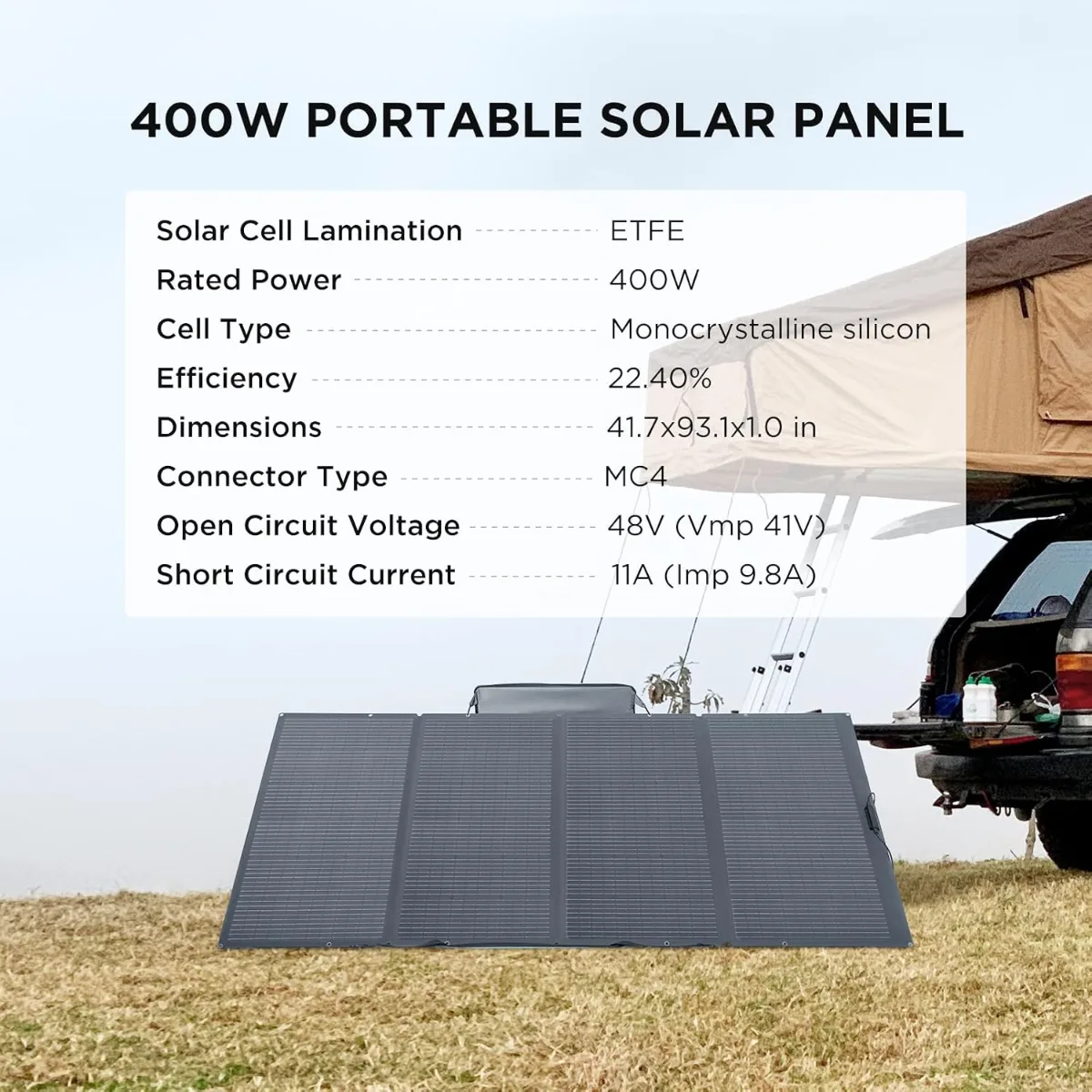EcoFlow Panel Solar Portátil de 400W